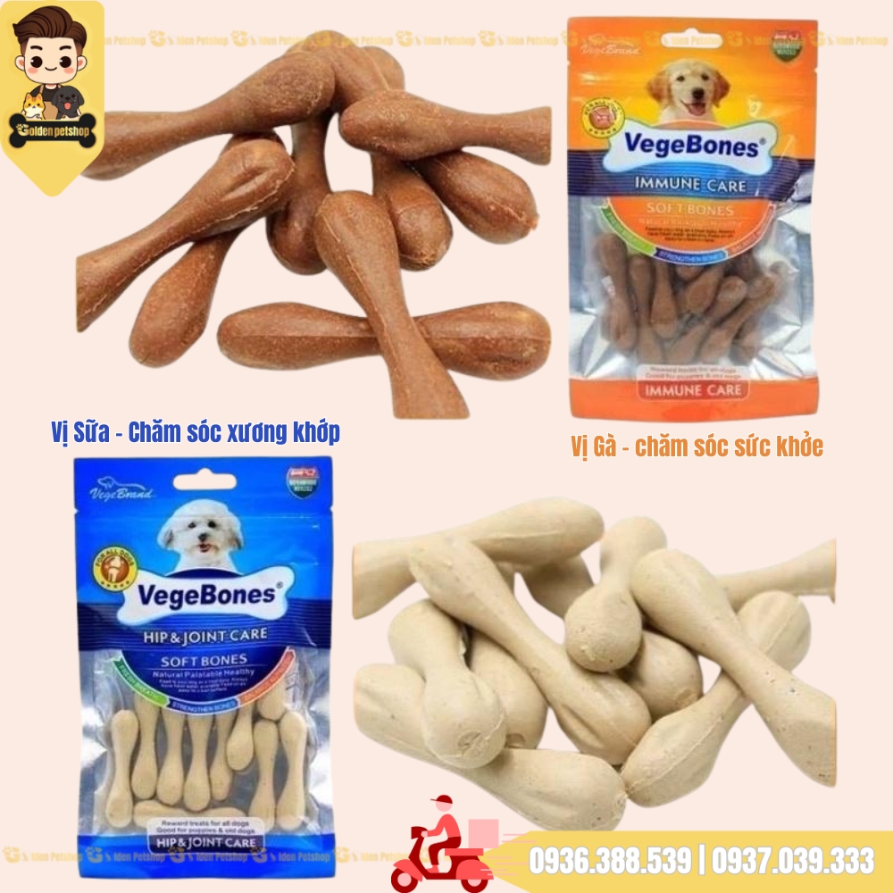 Xương sữa gặm cho chó Vegebones -  gói 60g