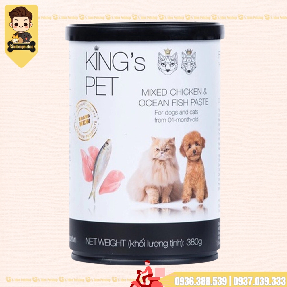 Pate cho chó mèo King's Pet - lon 380g