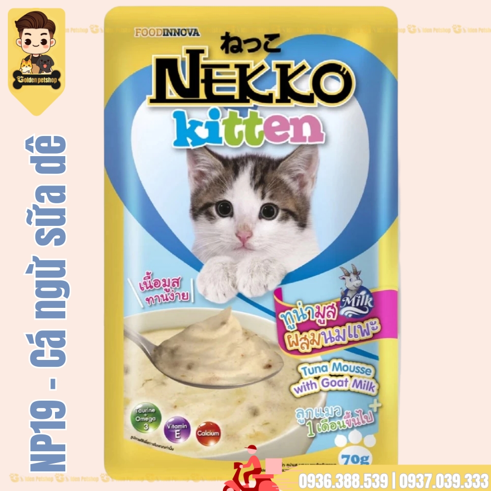 Pate cho mèo CON Nekko KITTEN Mouse (thạch mịn) - gói 70g