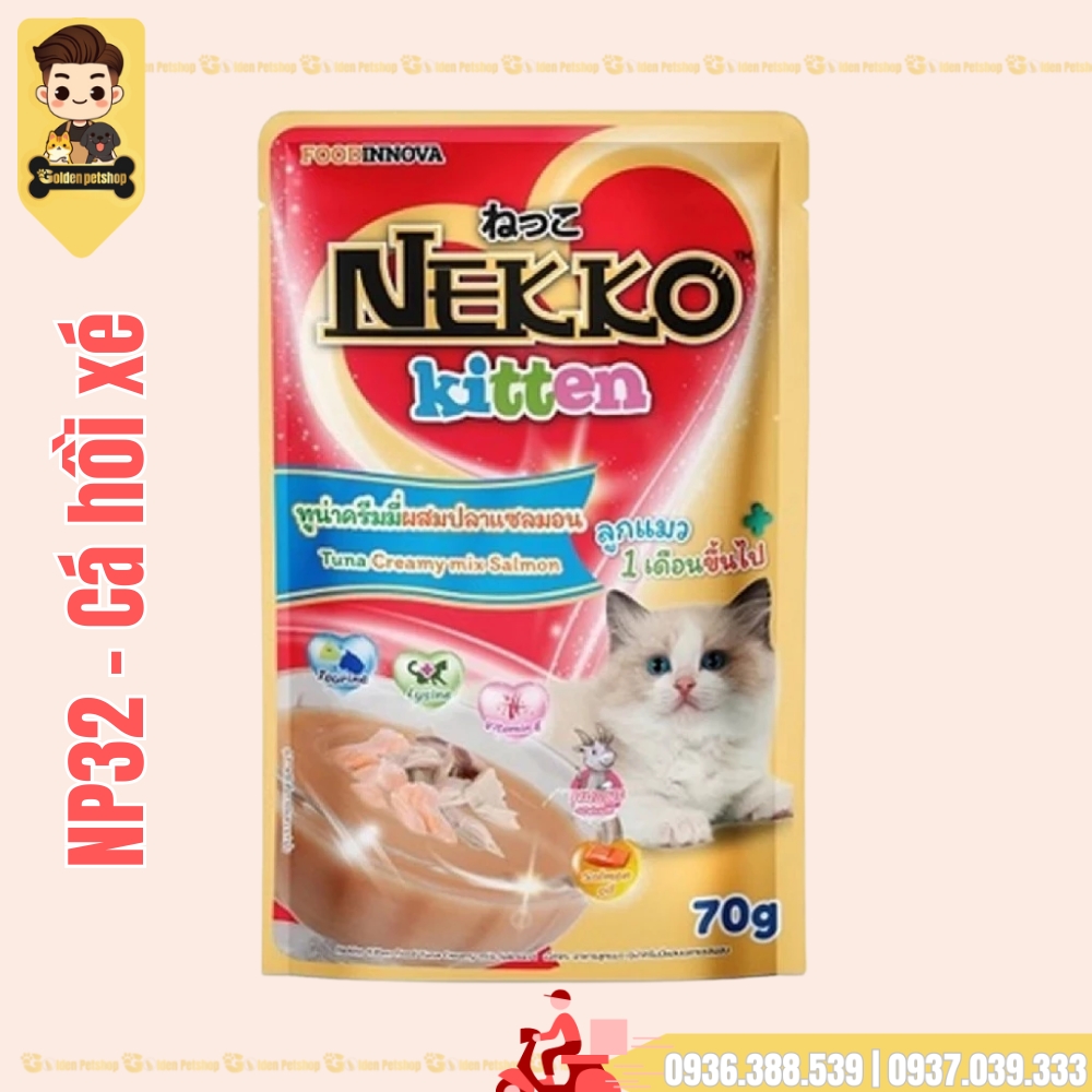 Pate cho mèo CON Nekko KITTEN Creamy (sốt kem) - gói 70g