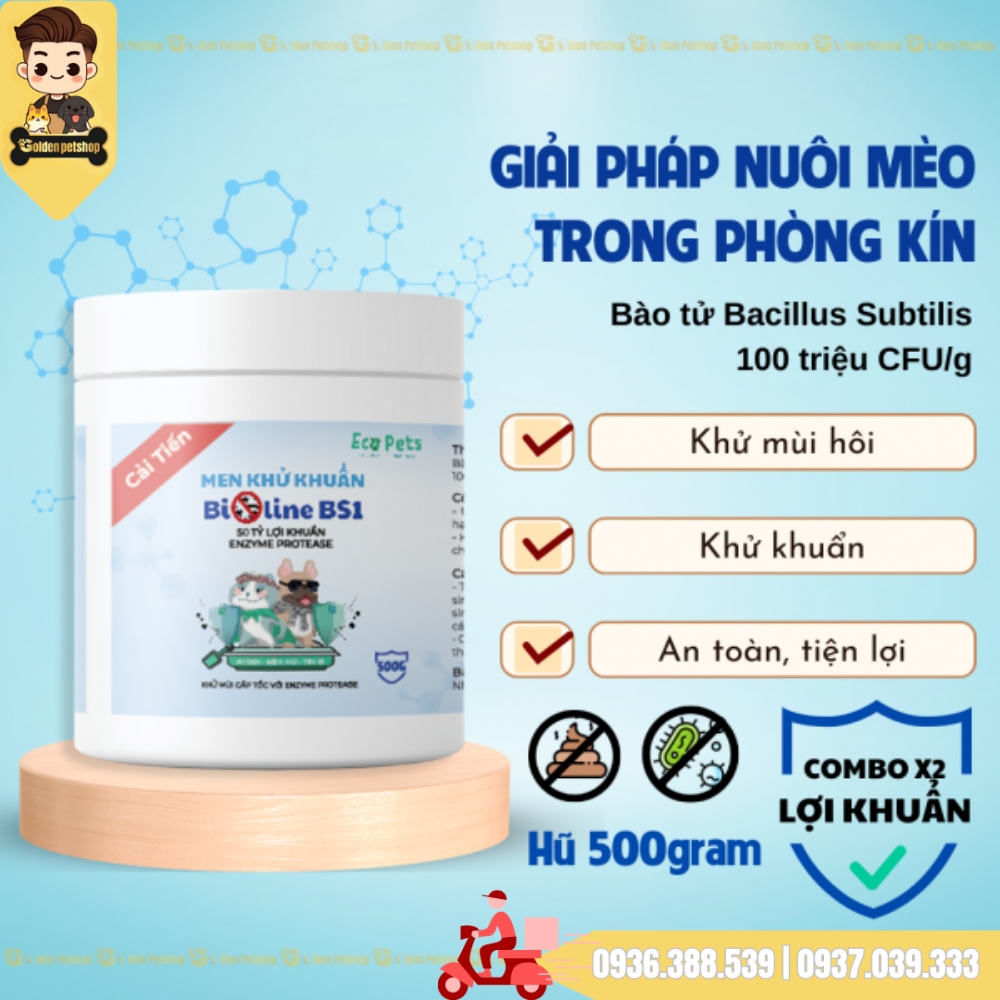Men khử khuẩn cho cát vệ sinh mèo Bioline BS1