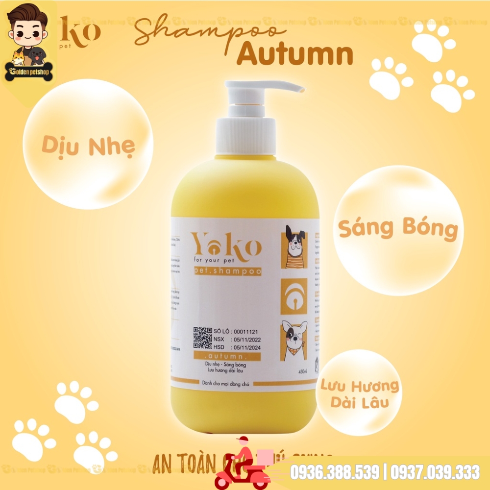 Sữa tắm thơm siêu dai cho chó mèo Yoko - Chai 450ml