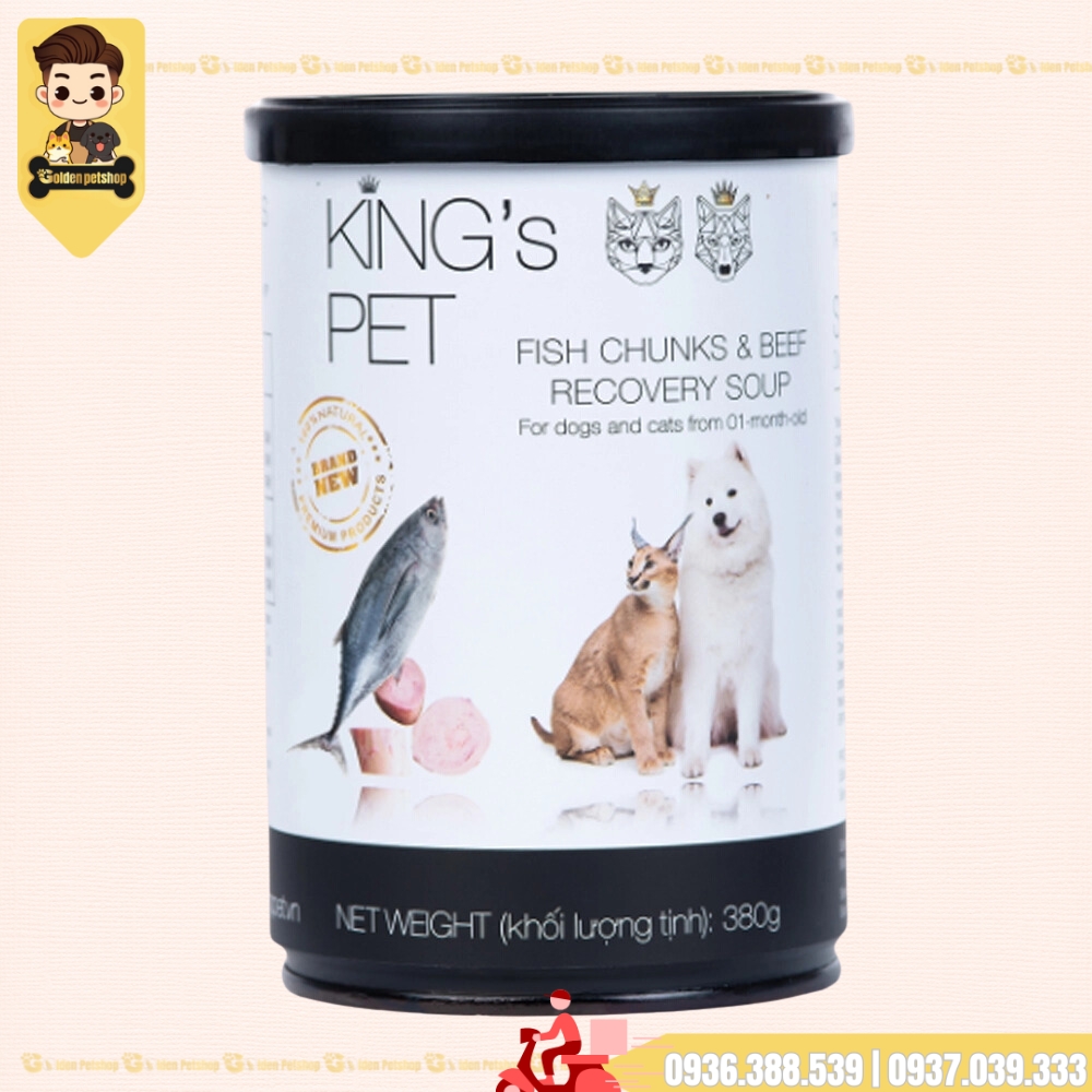 Pate cho chó mèo King's Pet - lon 380g