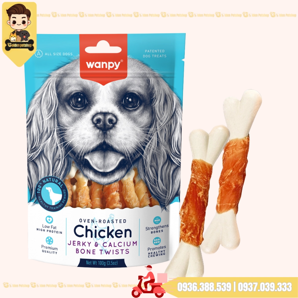 Bánh thưởng cho chó Snack Wanpy - gói 100g