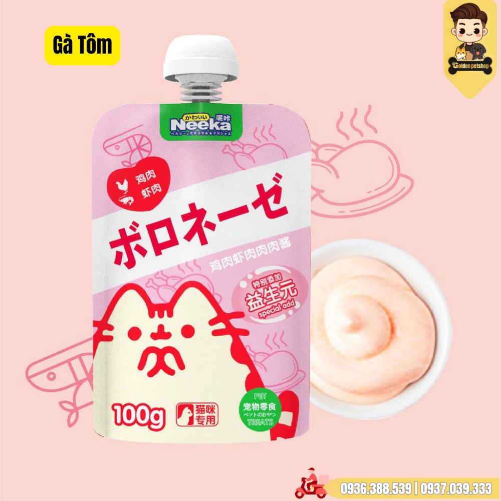 Súp thưởng nắp vặn cho chó mèo Neeka - gói 100g
