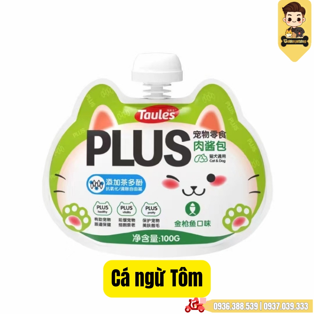 Súp thưởng nắp vặn cho chó mèo Taules Plus - gói 100g