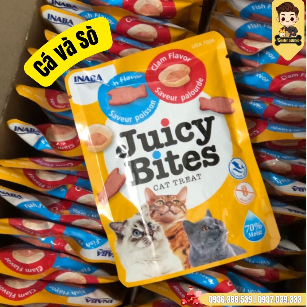 Bánh thưởng mềm cho Mèo INABA Juicy Bites - Nhiều vị