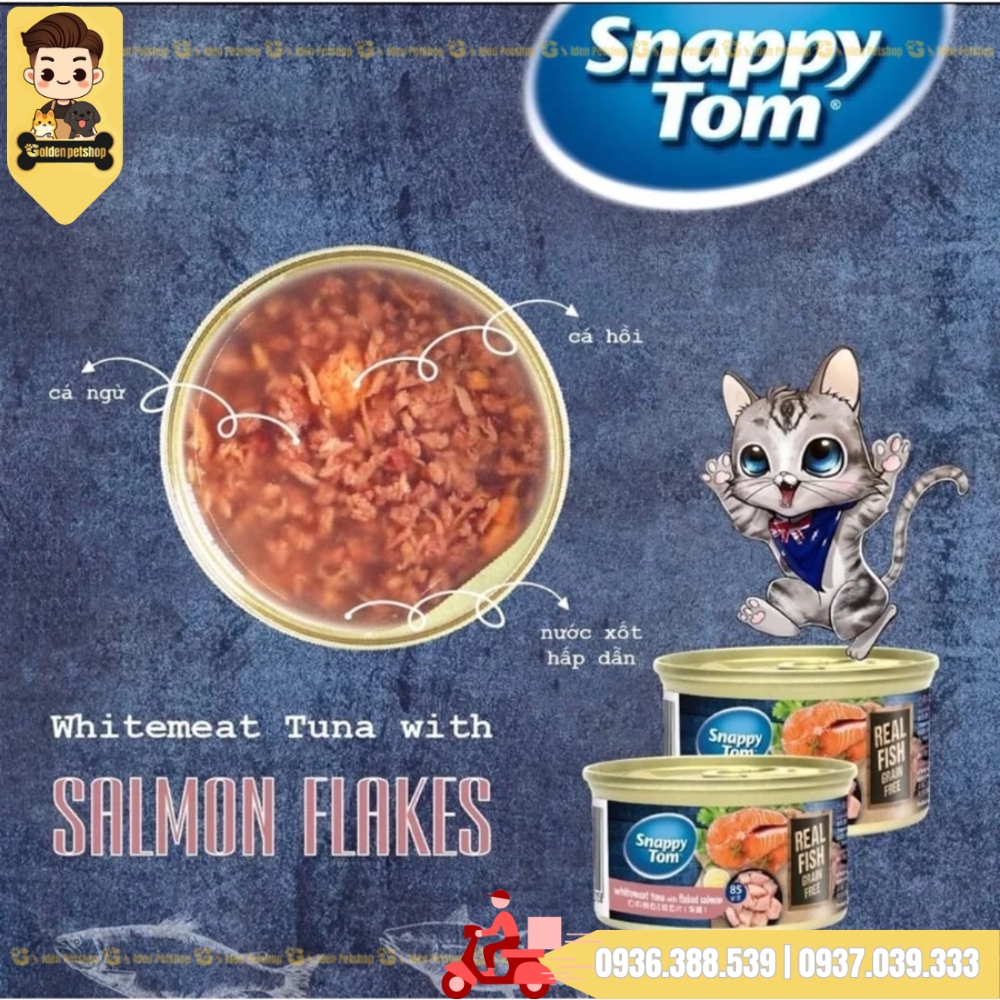 Pate cho mèo Snappy tom premium - lon 85g