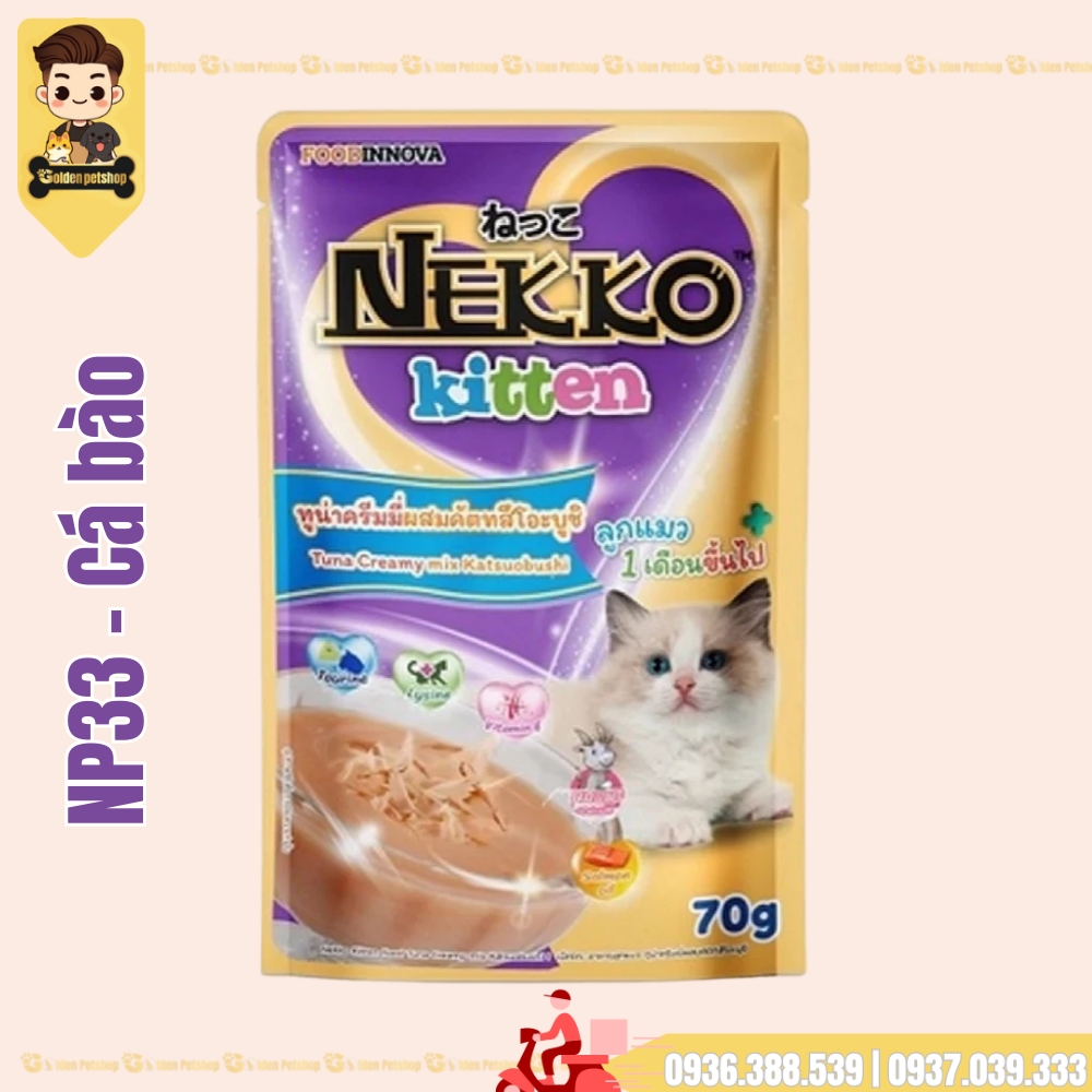 Pate cho mèo CON Nekko KITTEN Creamy (sốt kem) - gói 70g