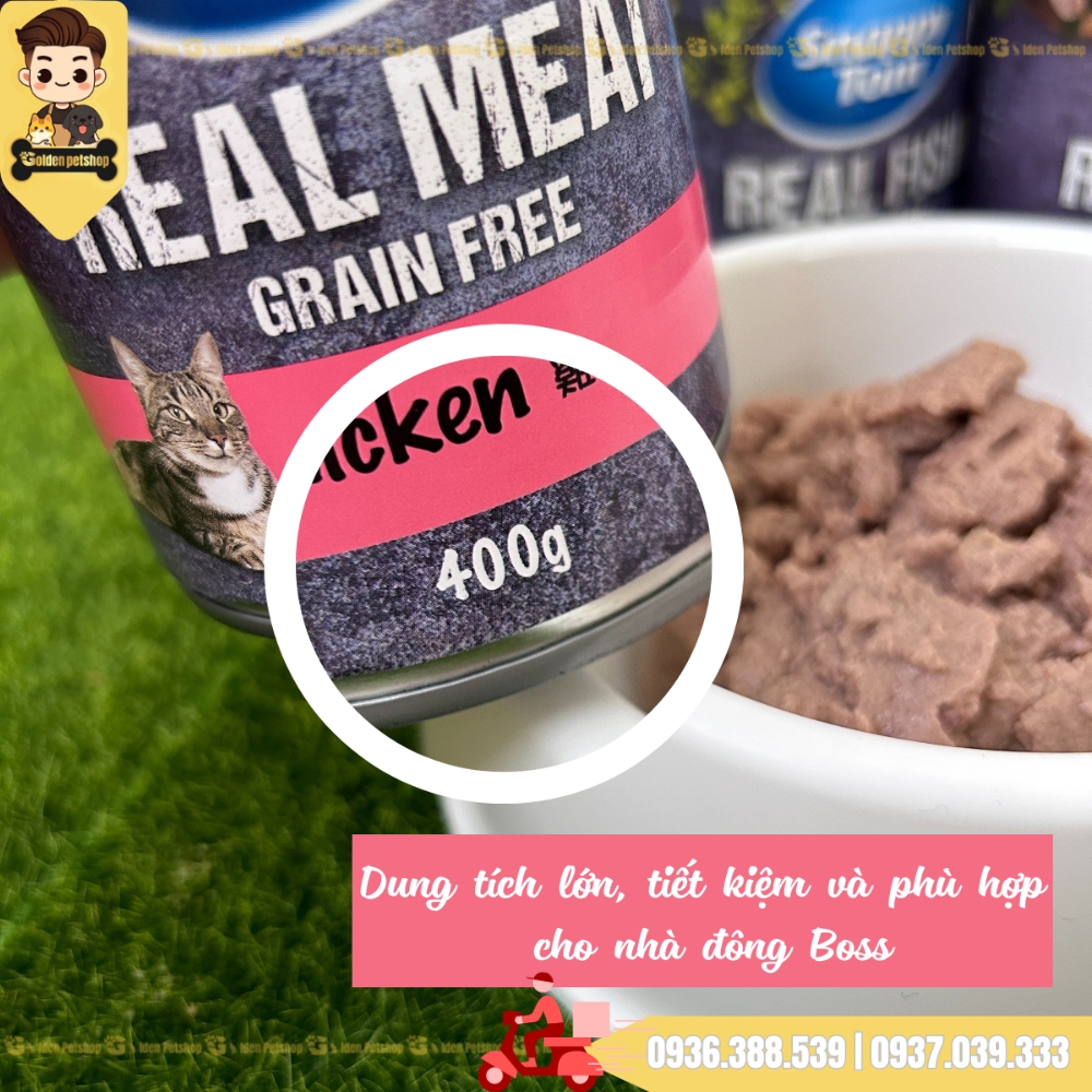 Pate dành cho mèo thịt cá/ thịt gà Snappy Tom - Lon 400g