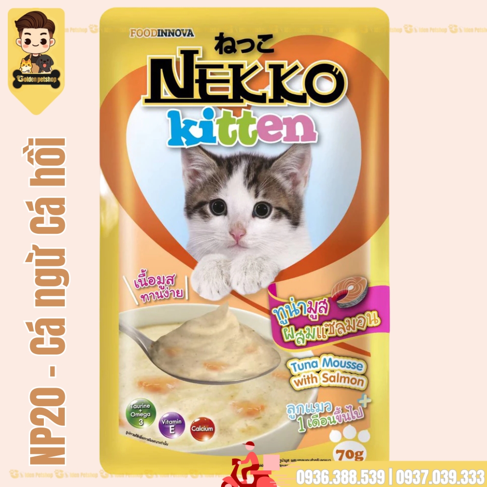 Pate cho mèo CON Nekko KITTEN Mouse (thạch mịn) - gói 70g