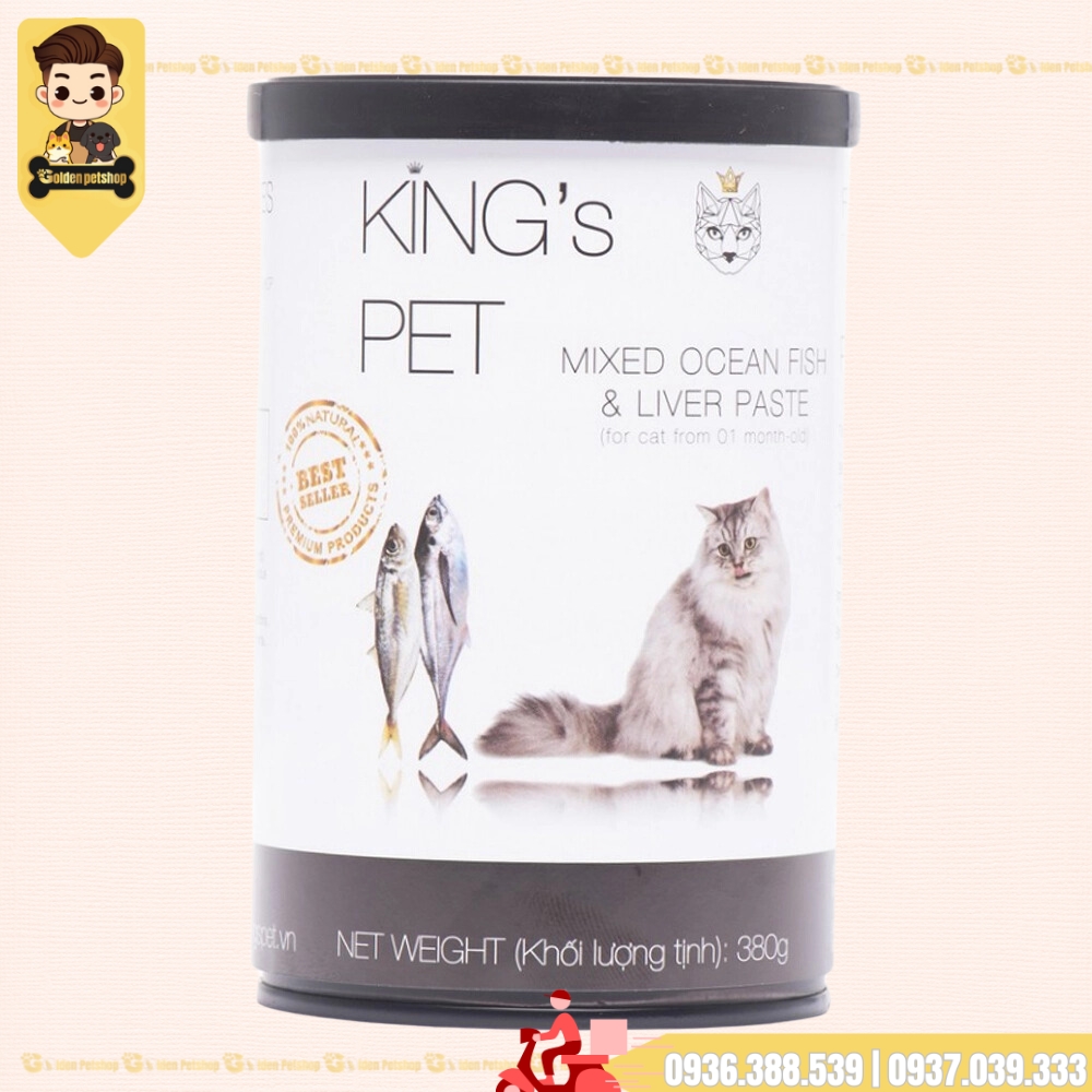 Pate cho chó mèo King's Pet - lon 380g