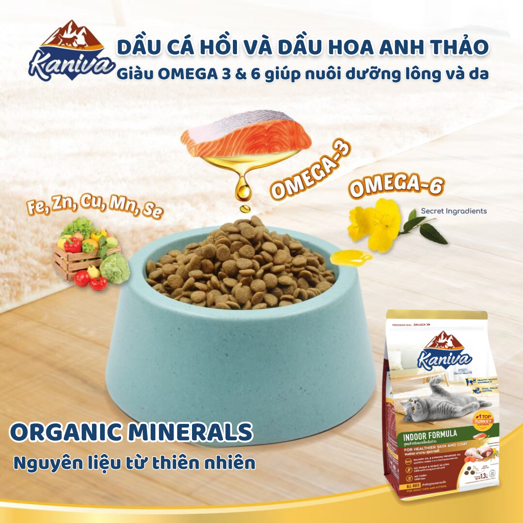 Thức ăn hạt dành cho mèo Kaniva mèo nuôi trong nhà - Indoor Formula