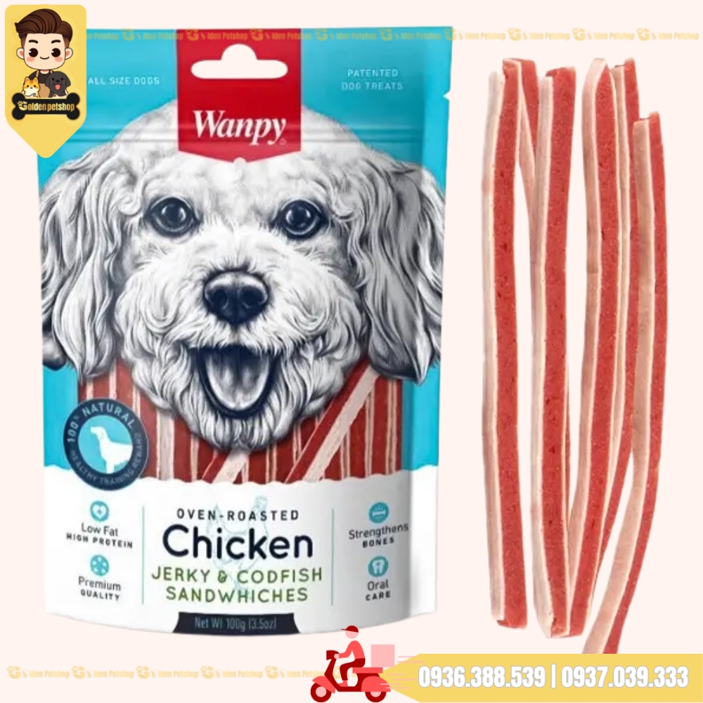 Bánh thưởng cho chó Snack Wanpy - gói 100g