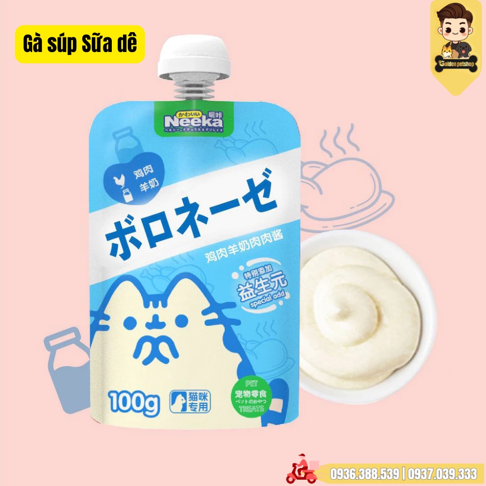 Súp thưởng nắp vặn cho chó mèo Neeka - gói 100g