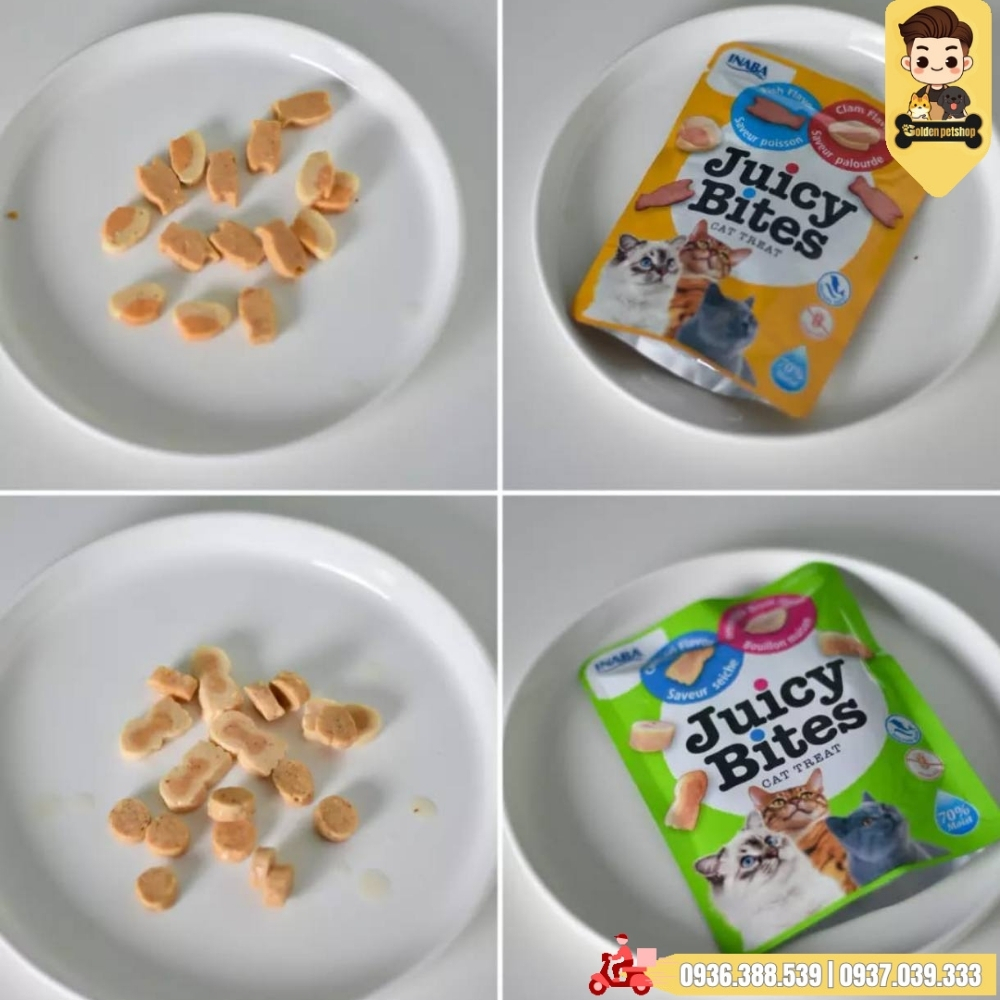 Bánh thưởng mềm cho Mèo INABA Juicy Bites - Nhiều vị