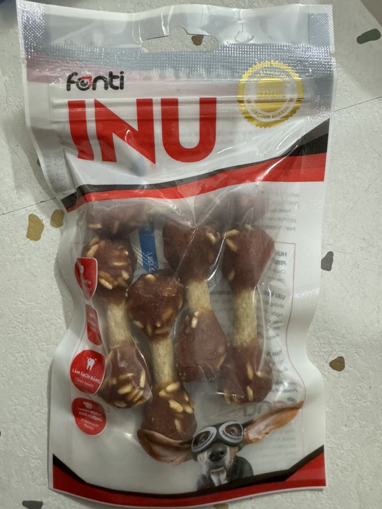 Que gặm gà viên Inu 70g