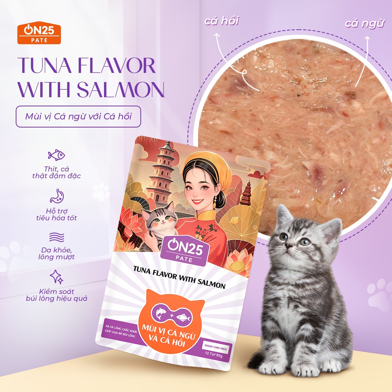 Pate mèo on25 80g