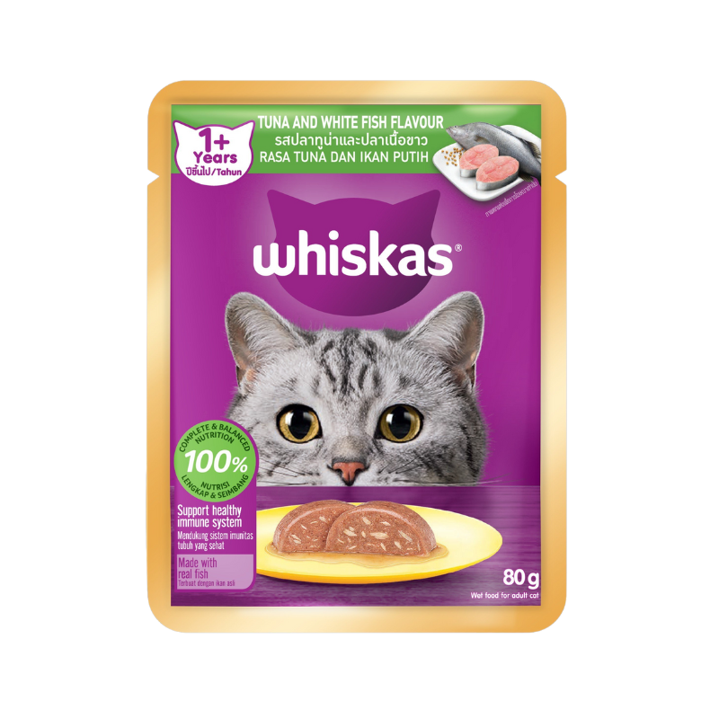 Pate cho mèo Con Whiskas Junior 2 đến 12 tháng tuổi - gói 80g