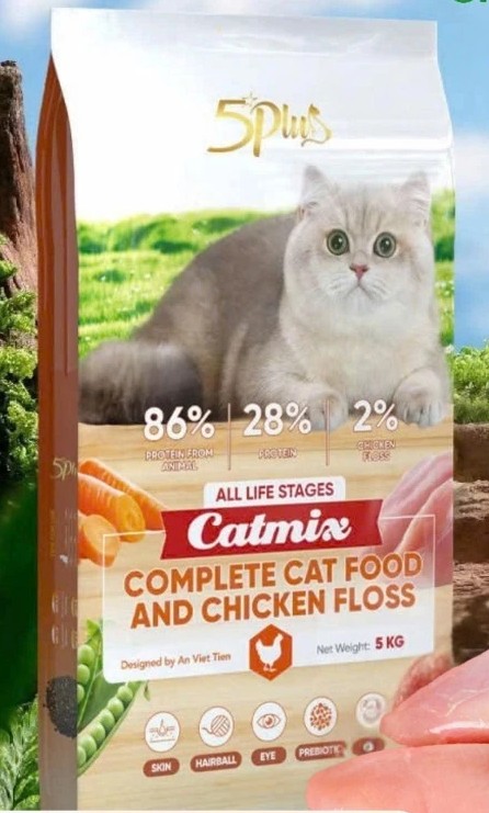 Hạt mèo 5Plus Catmix chicken floss
