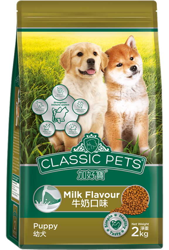 Thức ăn cho chó con Classic Pet vị sữa