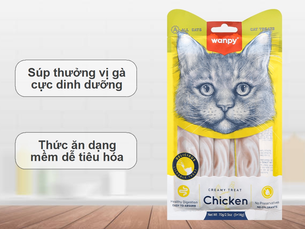 Súp thưởng kem Wanpy Creamy - gói 5 thanh