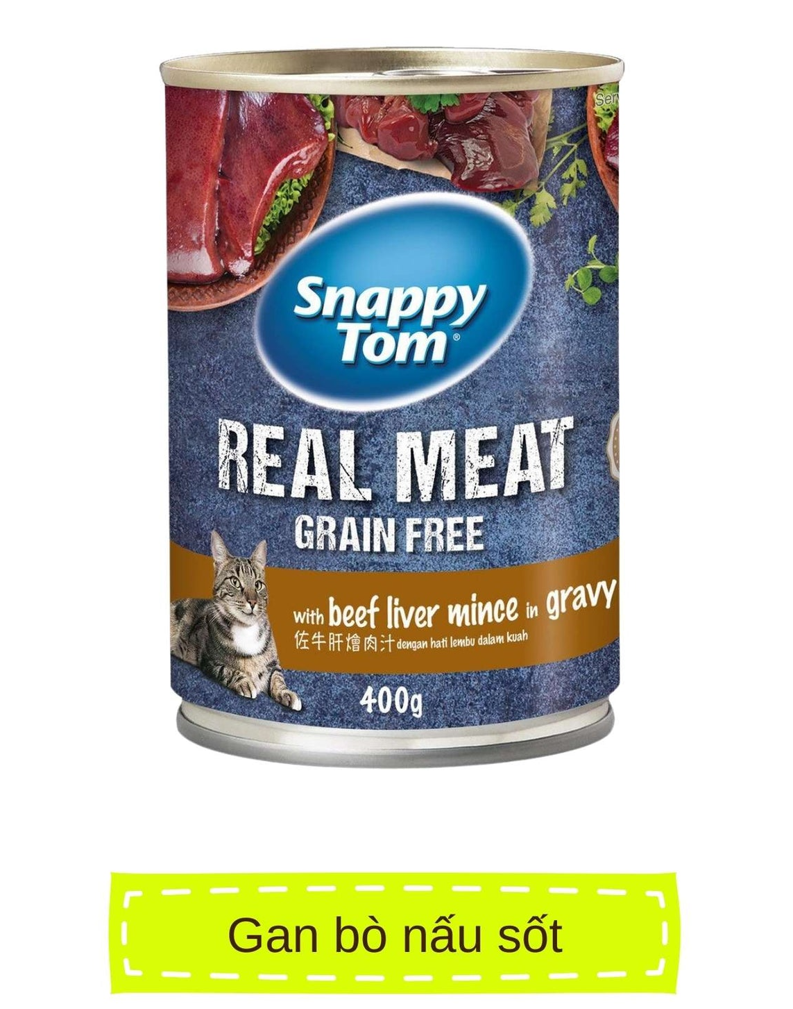 Pate dành cho mèo thịt cá/ thịt gà Snappy Tom - Lon 400g