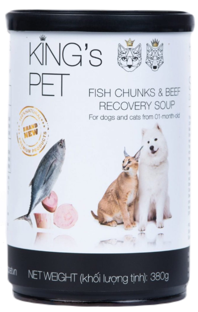 Pate cho chó mèo King's Pet - lon 380g