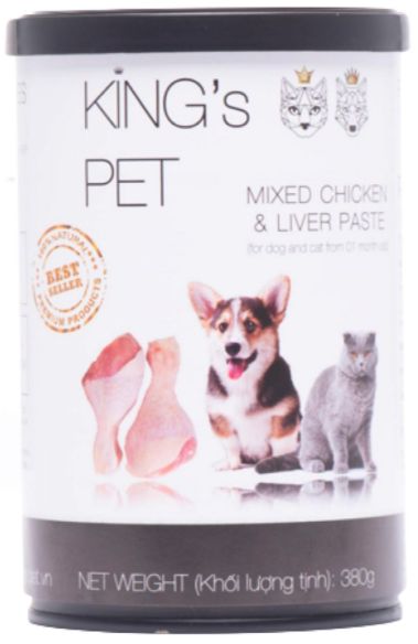 Pate cho chó mèo King's Pet - lon 380g