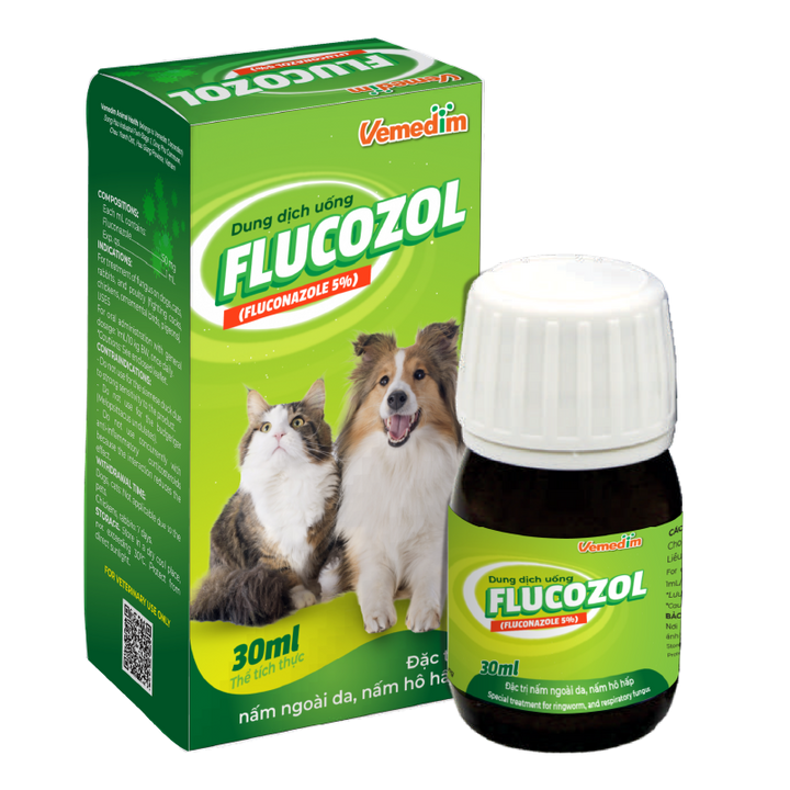 Dung dịch uống/ thoa đặc trị nấm cho thú cưng Flucozol