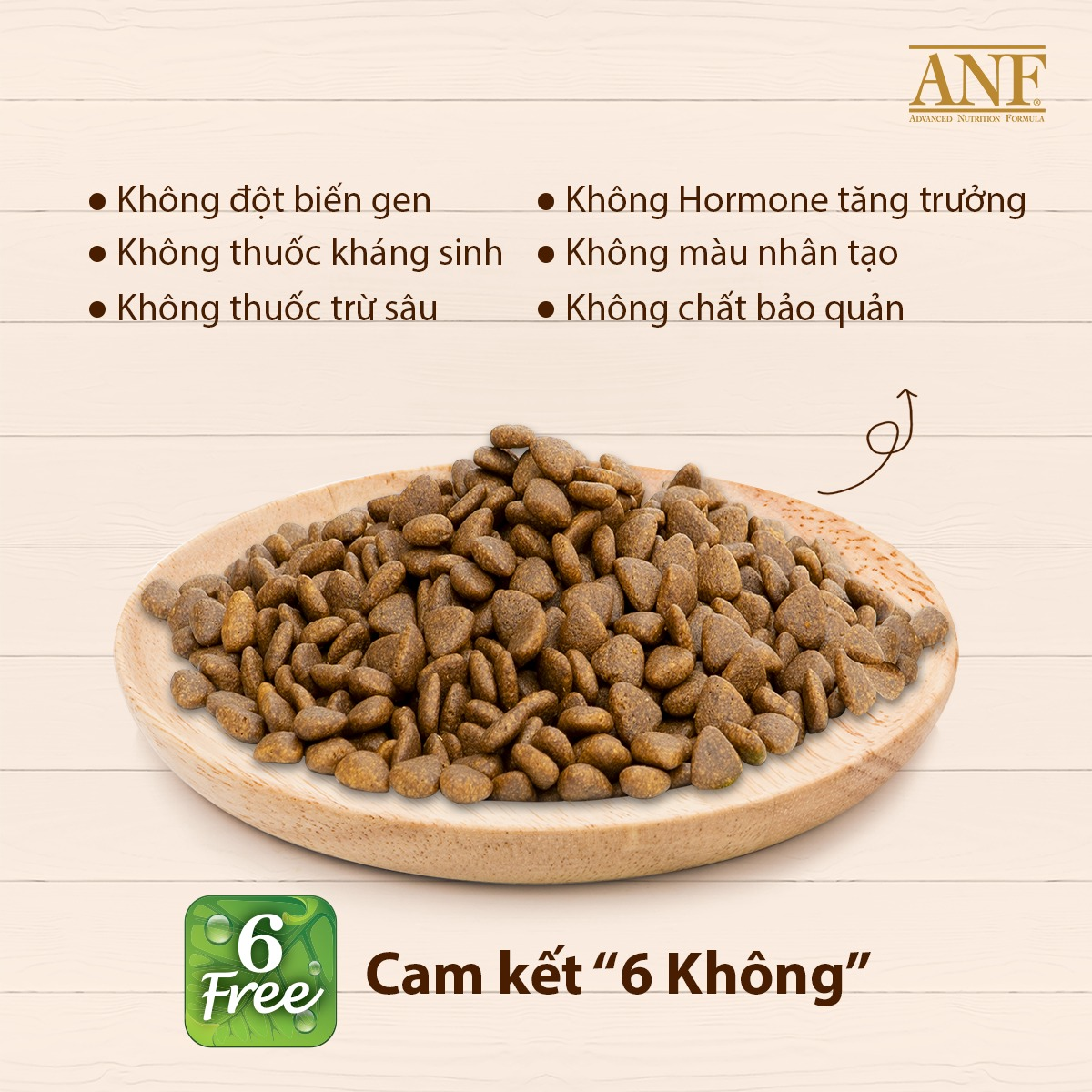 Thức ăn hạt hữu cơ cho chó ANF 6FREE