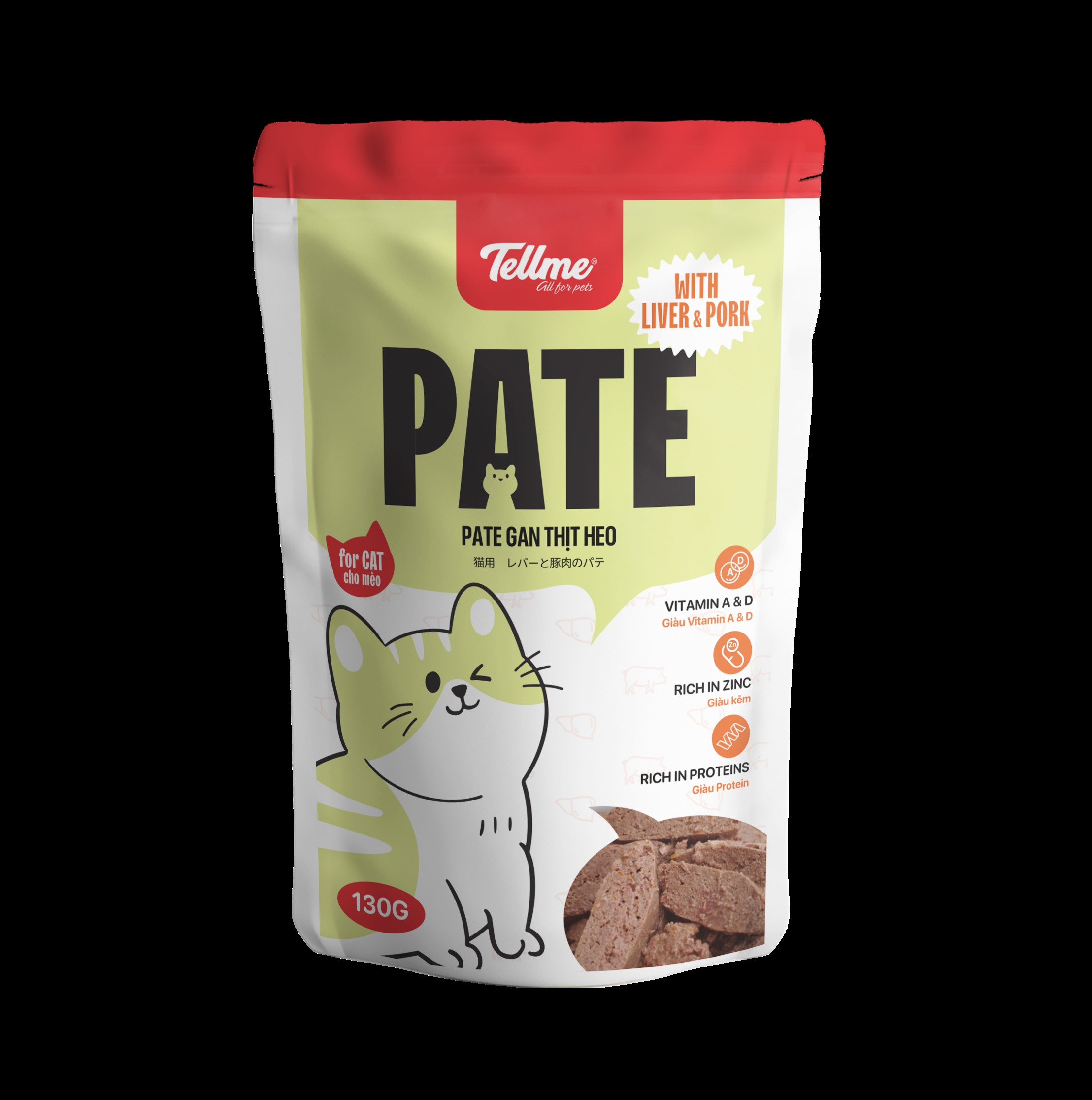 Pate cho mèo Tellme - gói 130g