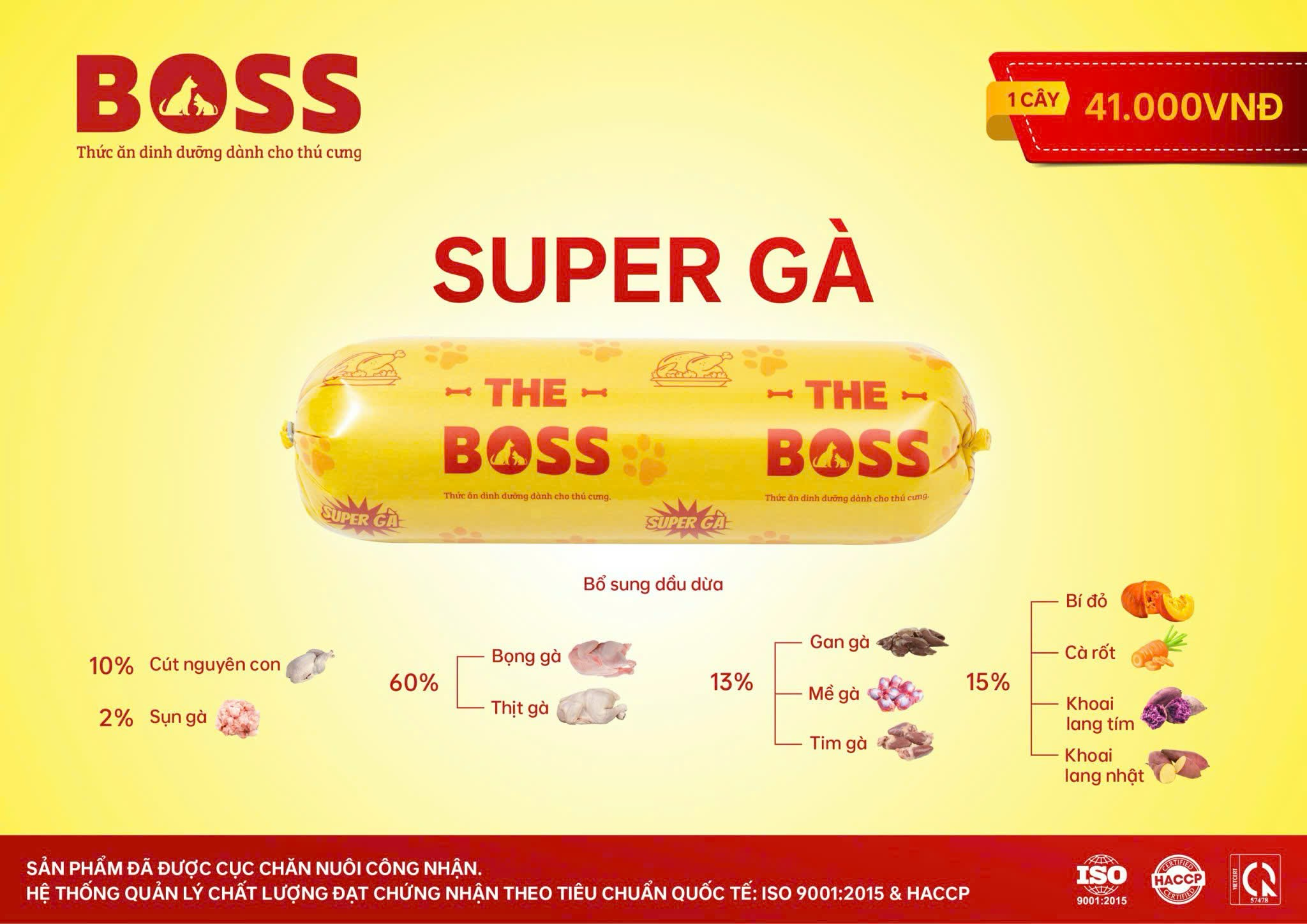Thịt tươi rau củ cho chó mèo - Raw The Boss