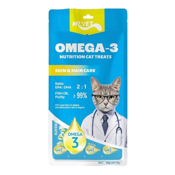 Súp bổ sung dinh dưỡng cho mèo MR.VET Nutrition Cat Treats 60g Chính Hãng