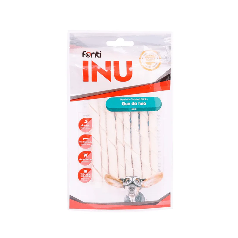 Xương sữa gặm cho chó hình nơ Inu Fonti - gói 100g