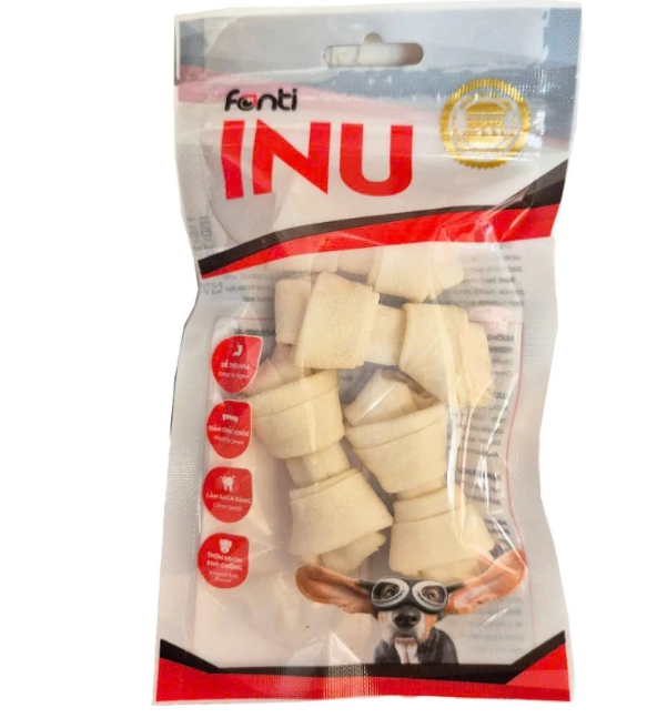 Xương sữa gặm cho chó hình nơ Inu Fonti - gói 100g