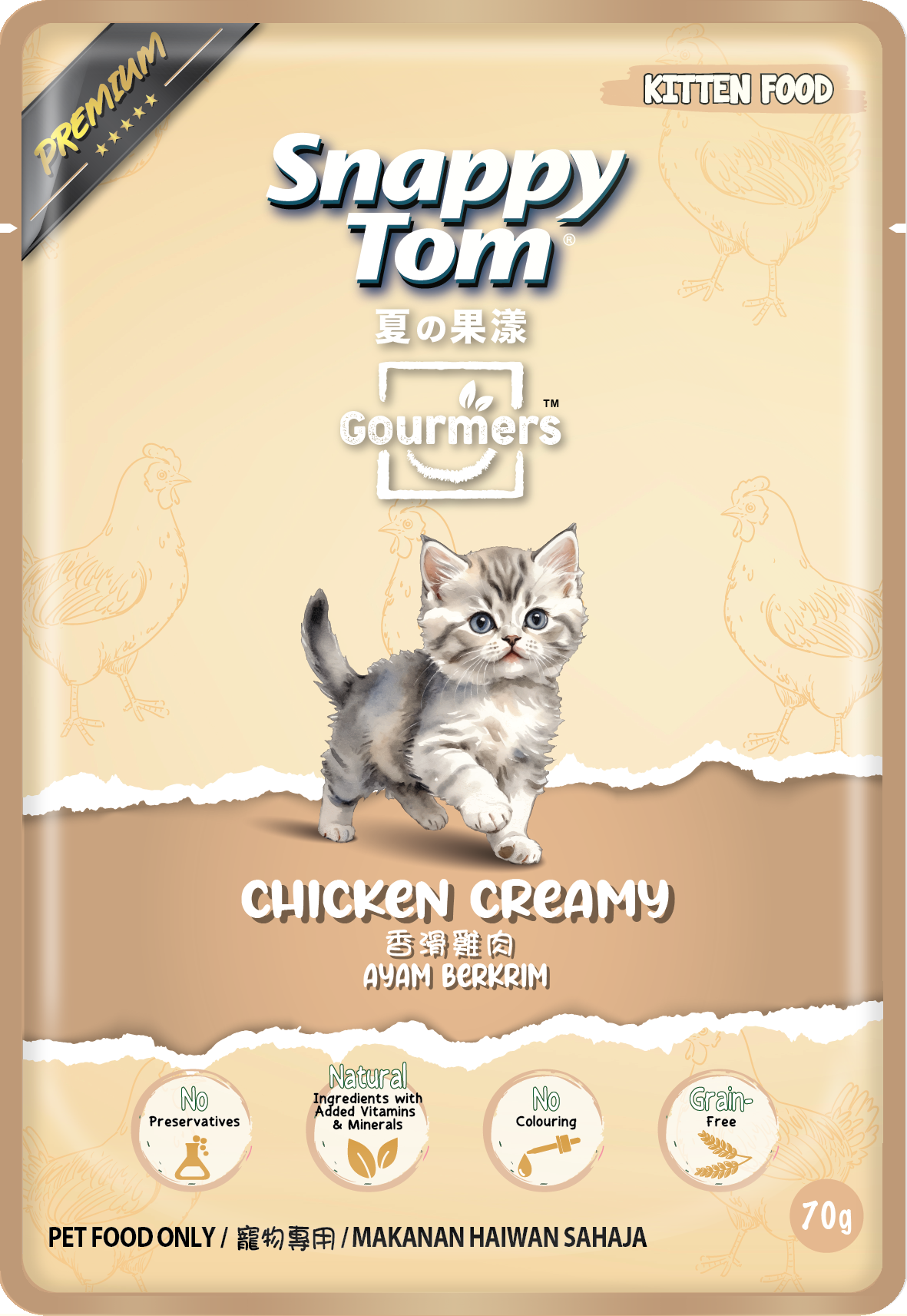 Snappy Tom trái cây mèo con