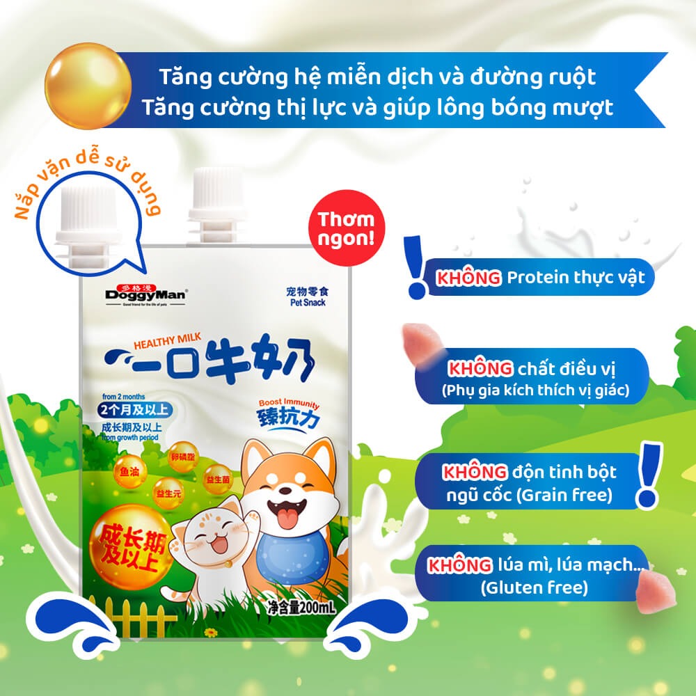 Sữa dinh dưỡng cho chó mèo trên 2 tháng tuổi