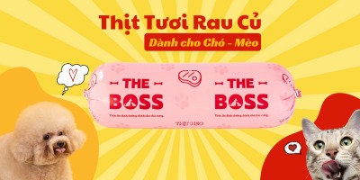 Thịt tươi rau củ cho chó mèo - Raw The Boss