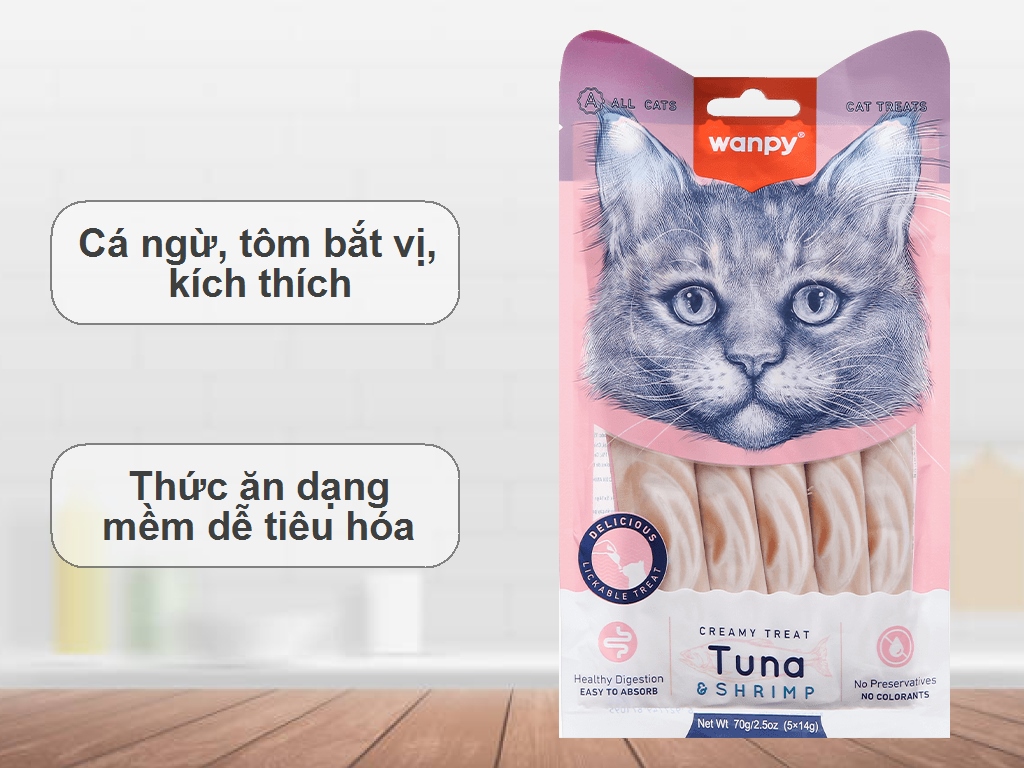 Súp thưởng kem Wanpy Creamy - gói 5 thanh