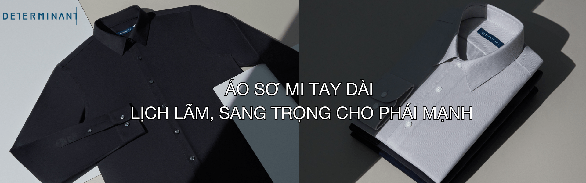 Áo Sơ Mi Nam Cao Cấp DETERMINANT Chống Nhăn Tay Dài – Lịch Lãm, Sang Trọng Cho Phái Mạnh