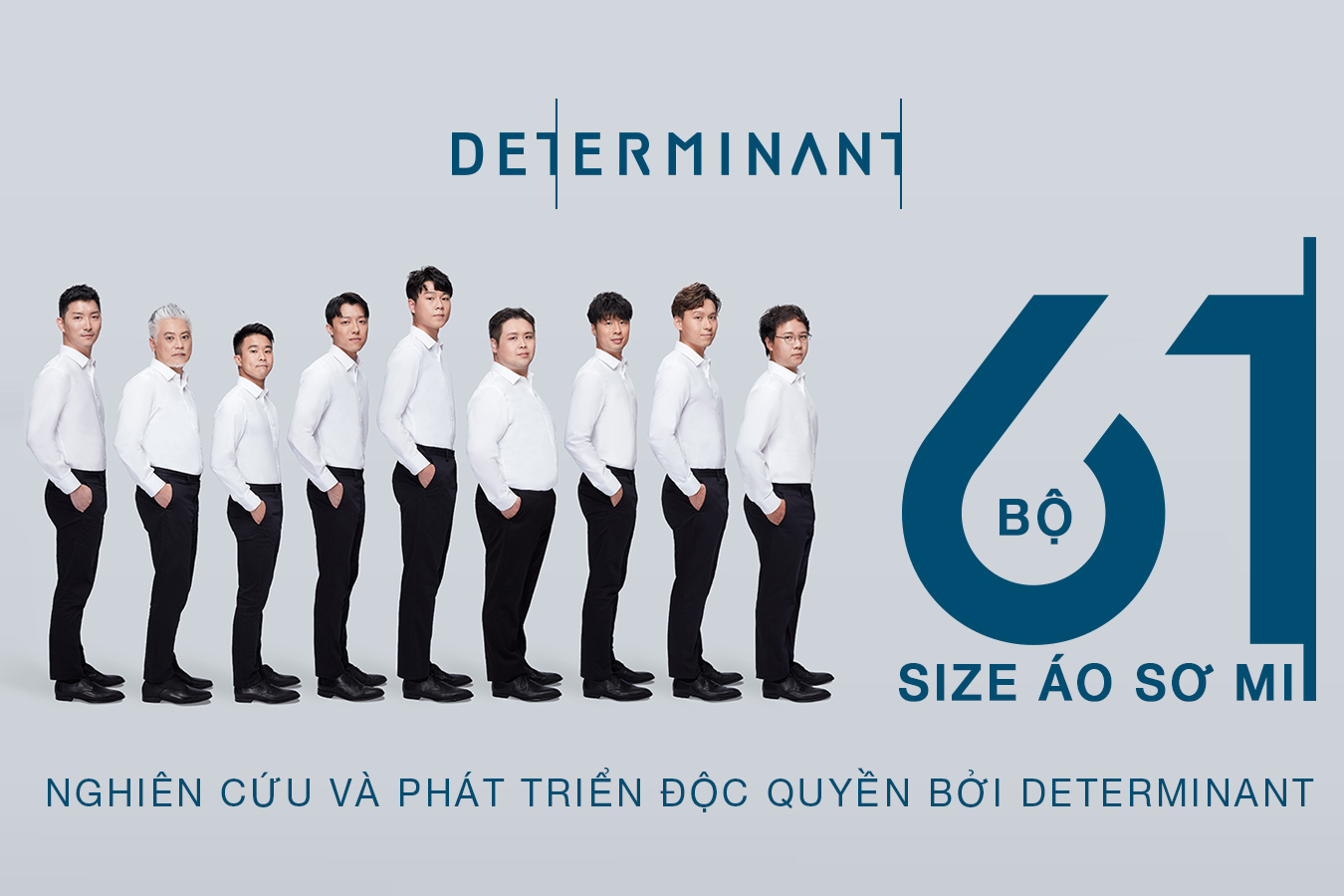 BỘ 61 SIZE ÁO SƠ MI VỪA VẶN MỌI CƠ THỂ