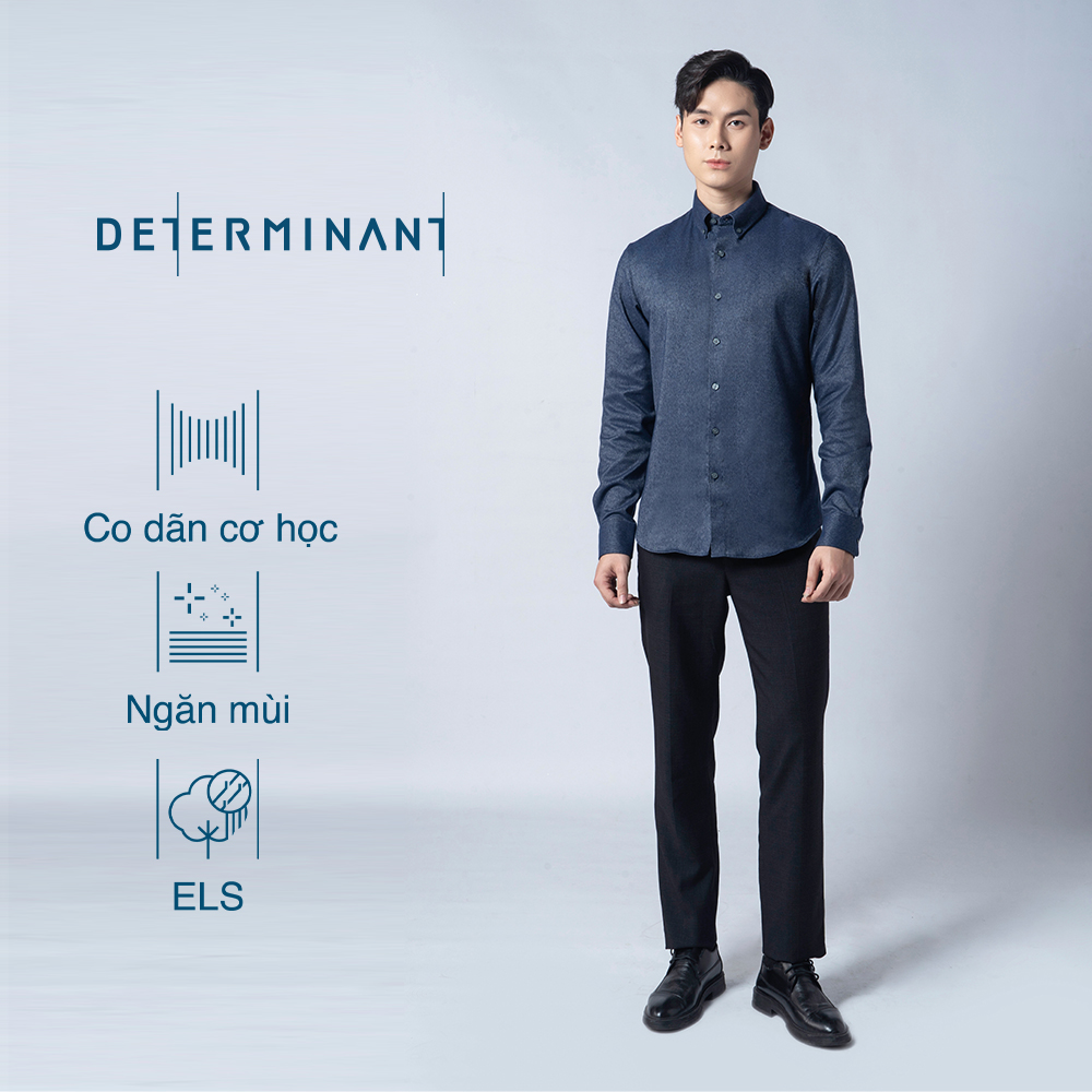 Áo sơ mi mùa đông đa năng dài tay màu Navy DETERMINANT Áo Sơ Mi Mùa Đông Đa Năng Dài Tay Màu Navy Determinant