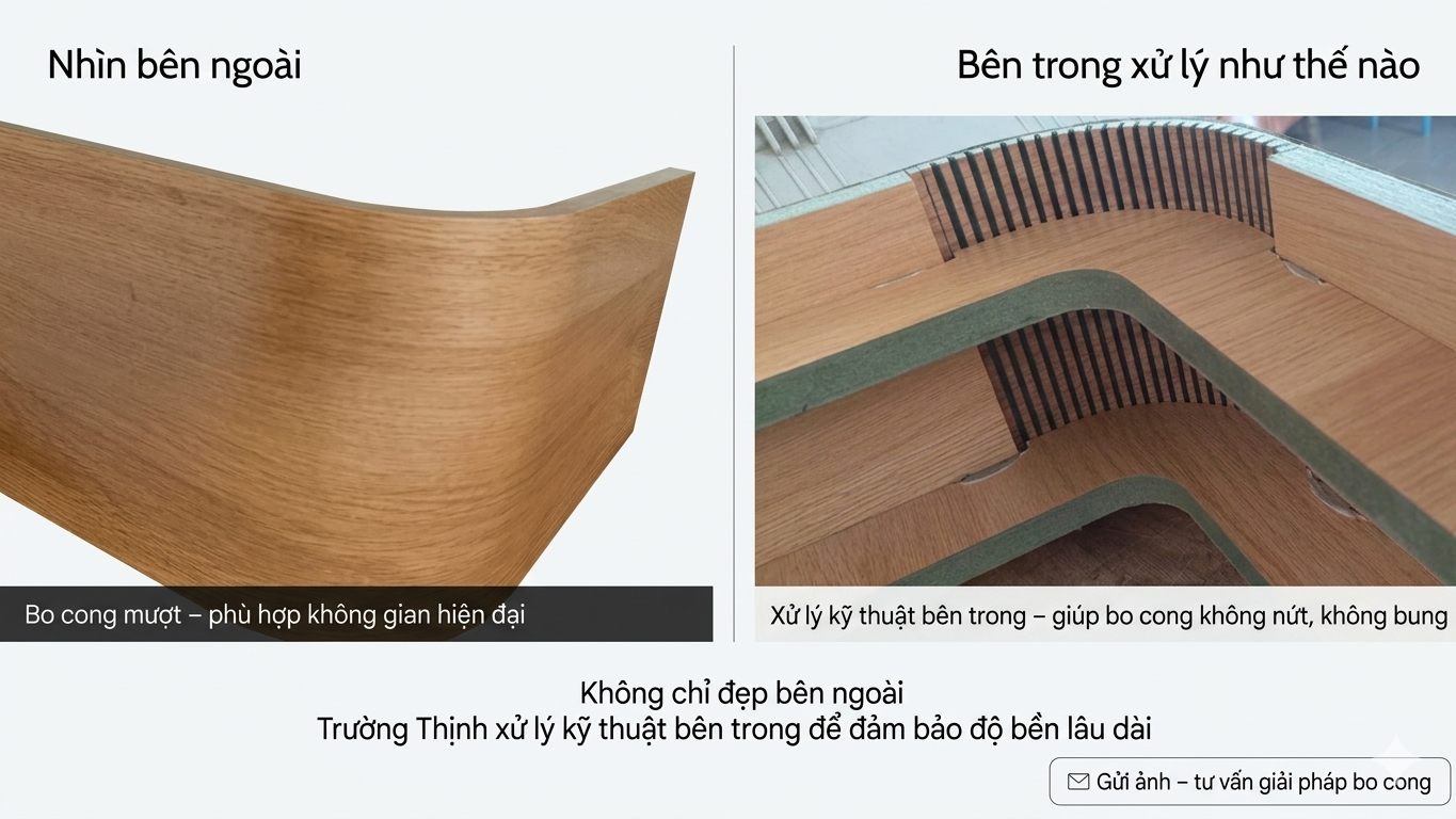 uống cong vật liệu