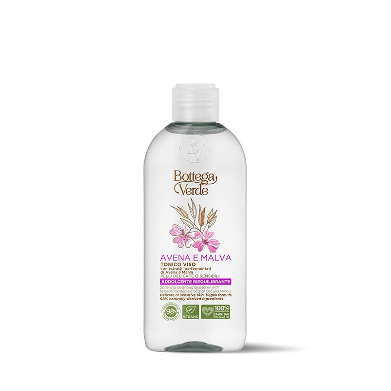 NƯỚC HOA HỒNG CHIẾT XUẤT YẾN MẠCH VÀ CẨM QUỲ​​​​​​​: AVENA E MALVA TONICO VISO
