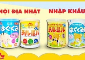 SO SÁNH SỮA MORINAGA NỘI ĐỊA VÀ MORINAGA NHẬP KHẨU CHÍNH HÃNG