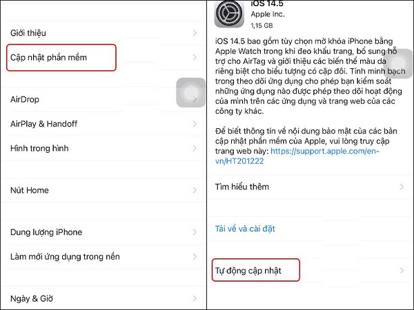 Cập nhật phần mềm