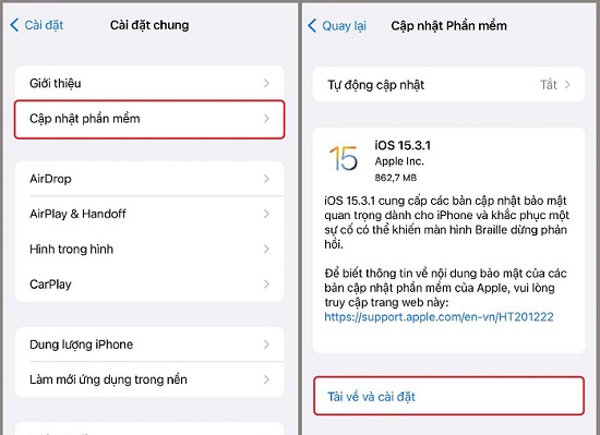 Không cập nhật iOS mới nhất