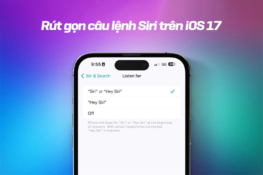 Rút gọn câu lệnh Siri trên IOS17