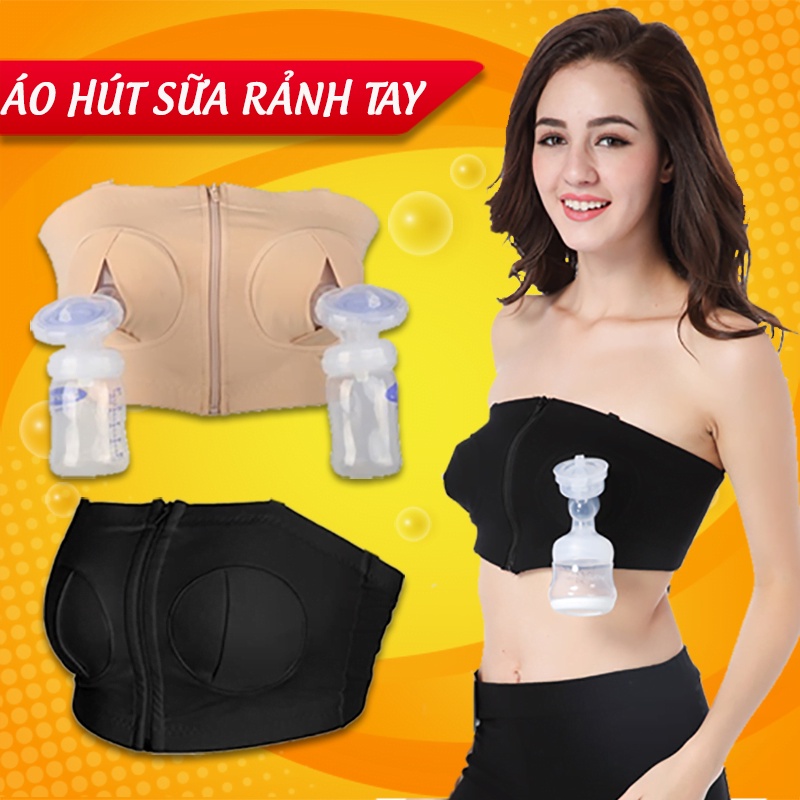 Áo hút sữa rảnh tay, ôm chặt bầu ngực hút sữa dễ dàng chất vải xịn mịn